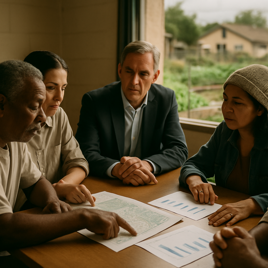 Local residents, a researcher, and a municipal decision-maker use community knowledge and neighborhood data